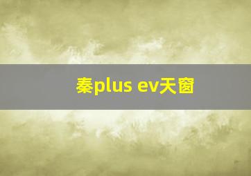 秦plus ev天窗